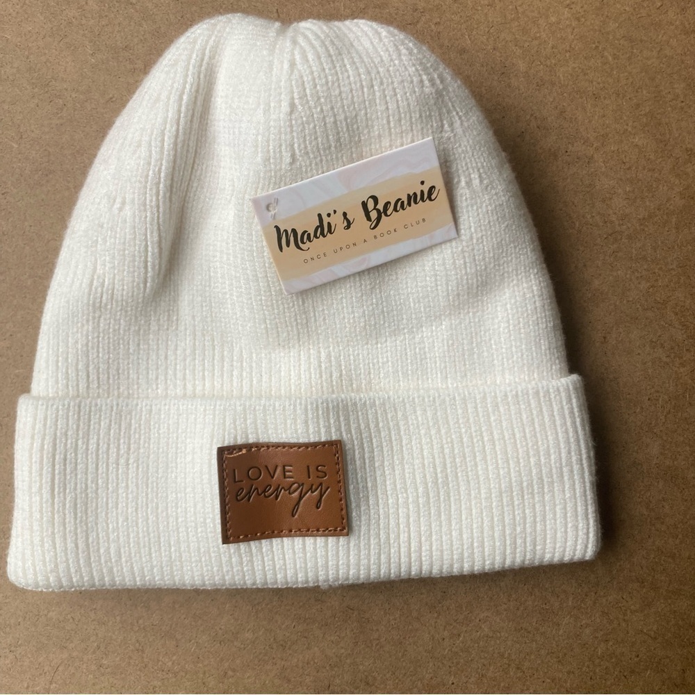 Once Upon a Book Club NWT White Fleece lined hat one size
